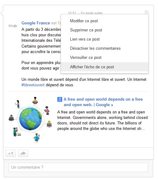 Google + ripples accés